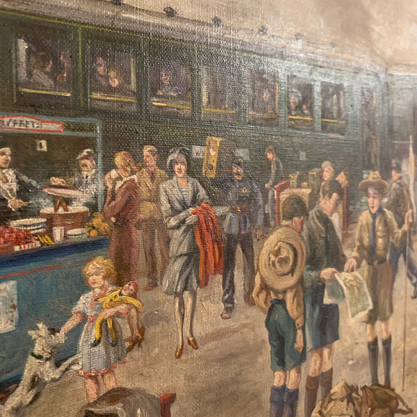 Ölgemälde Die Ankunft des Orientexpress von Alexander Pawlowitz