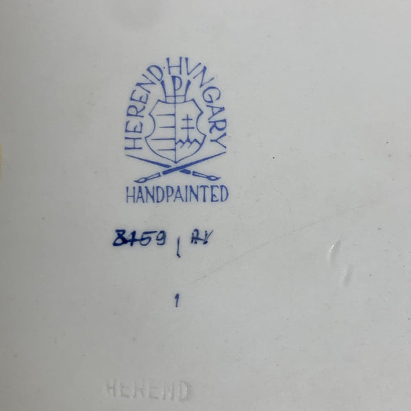 Platte mit Fischkopf Apponyi grün von Herend Porzellan