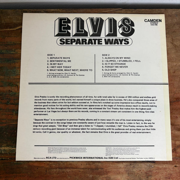 LP Elvis Presley Sepatate Ways