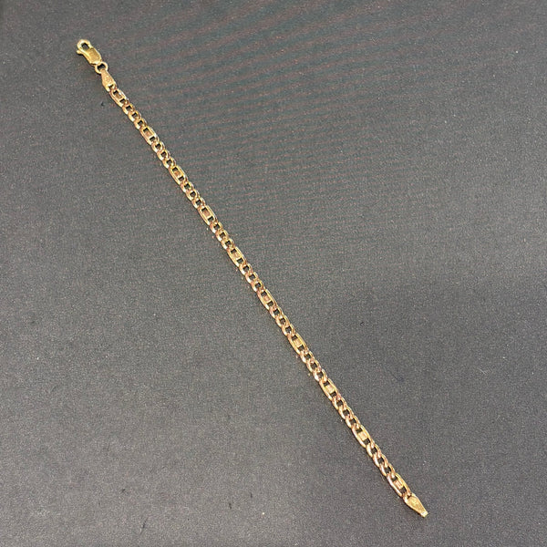 Stäbchenpanzerkette mit passendem Armband aus 333er Gold