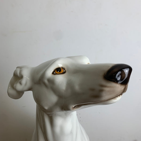 Vintage Hunde Skulptur Whippet Windhund