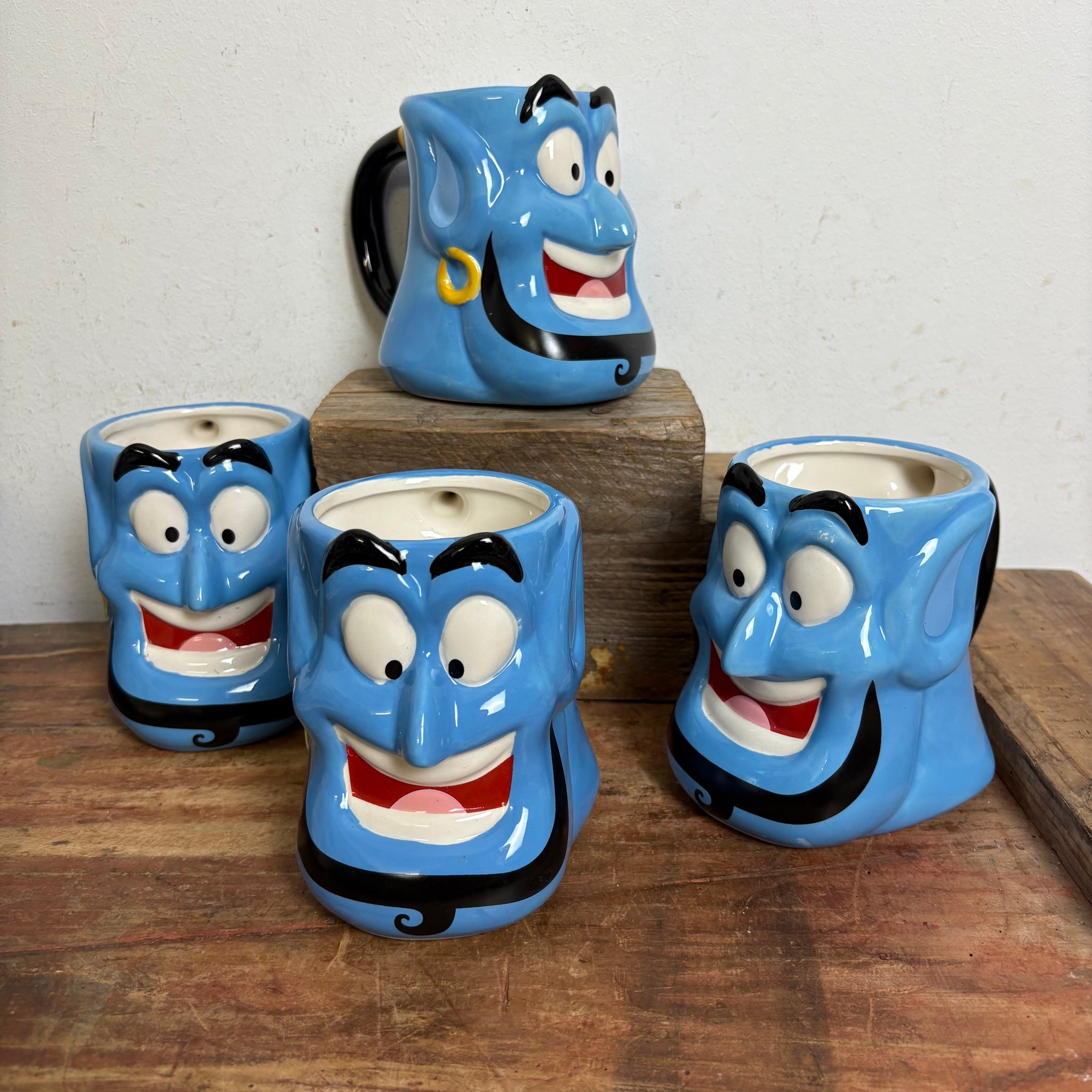 4 Kaffeebecher 3D Dschinni aus Disneys Aladdin