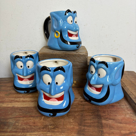 4 Kaffeebecher 3D Dschinni aus Disneys Aladdin
