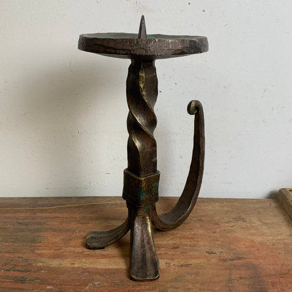 Vintage brutalistischer Design Kerzenständer aus Bronze