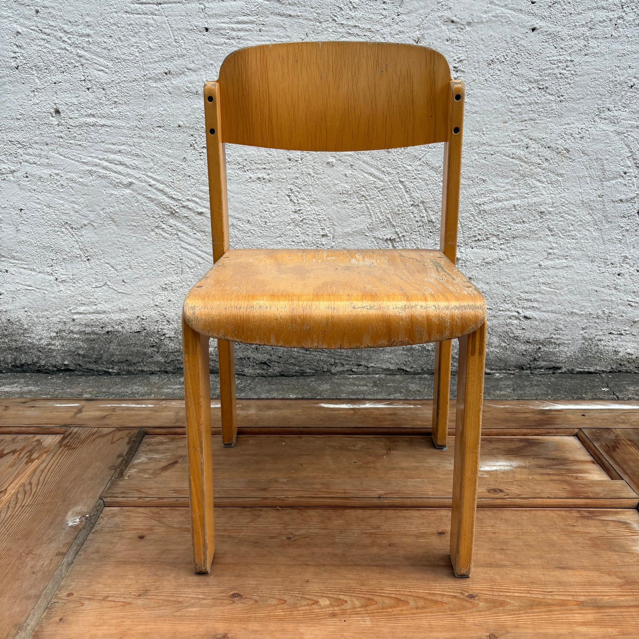 Vintage kleiner Kinderstuhl Schule von Wehrfritz