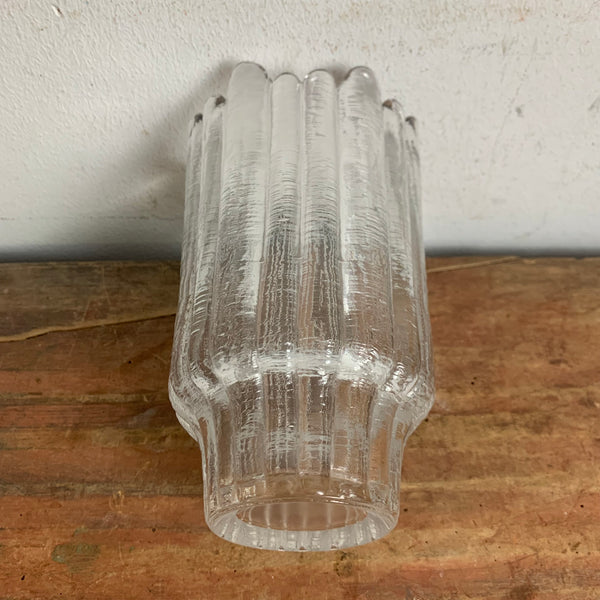 Vintage Ice Glas Vase von Annahütte