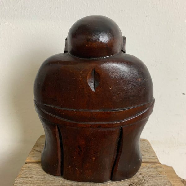 Mid Century Happy Buddha Figur aus Holz