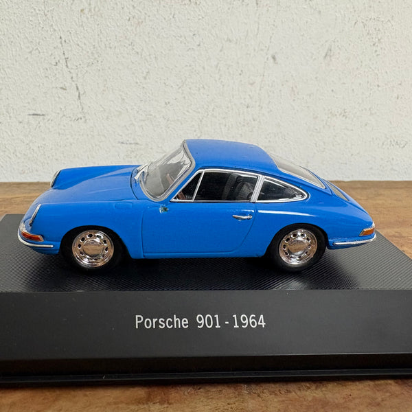 Automodell blauer Porsche 901 Baujahr 1964 von Atlas
