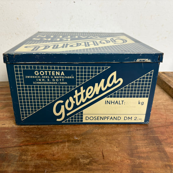 Vintage Blechdose Keks und Waffeln Gottena