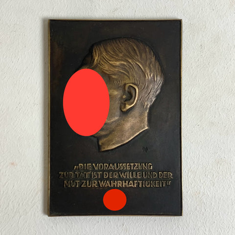 Adolf Hitler Bronzeplakette von Heinrich Moshage