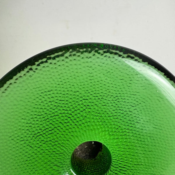 Vintage Glas Kerzenständer Nappi von Markku Salo für littala in grün