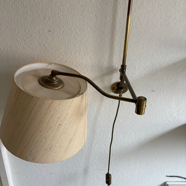 Vintage Messing Schwenkarm Wandlampe