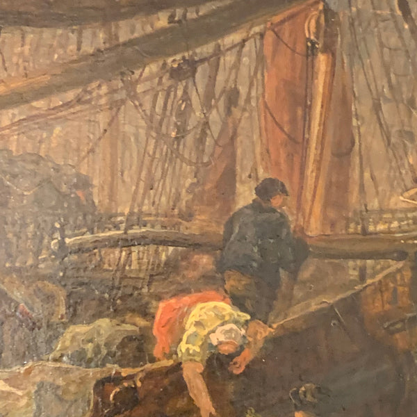 Ölgemälde Abendstimmung im Hafen von Rotterdam von Henry Dawson