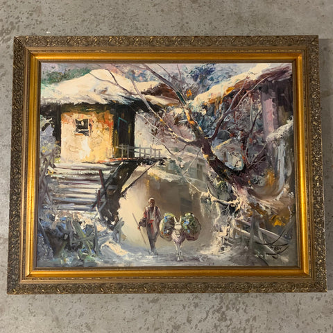 Ölgemälde Winter in Persien von Anoush Rahnarvardkar