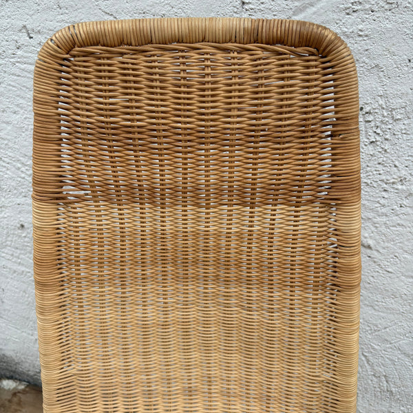 2 vintage Korbweiden Stühlen Linus von Franco Campi und Carlo Graffi für Ikea Vintage