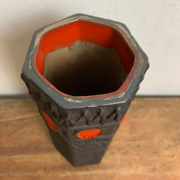 Vintage Fat Lava Keramik Vase von Roth 51/3