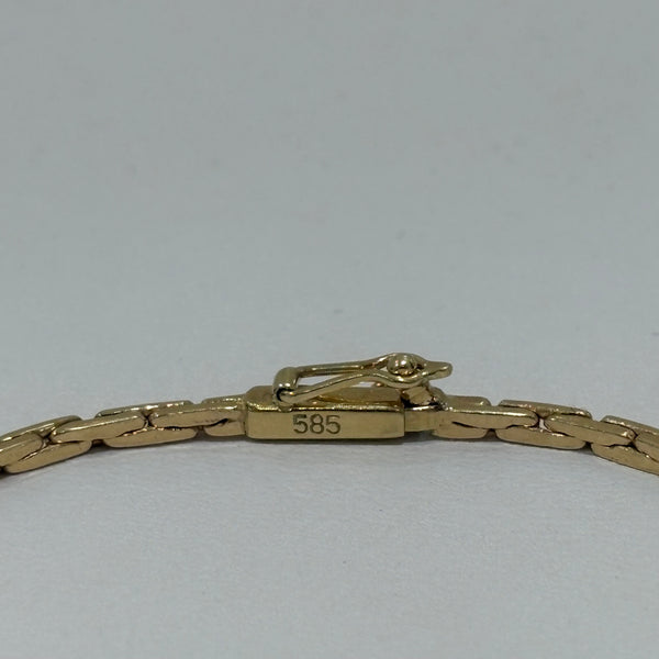 Kette mit Goldschleife 585er Gold in Y-Form