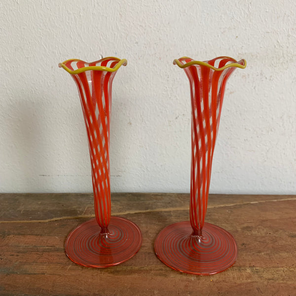 Ein paar Art Deco Vasen von Bimini Werkstätten Lauscha