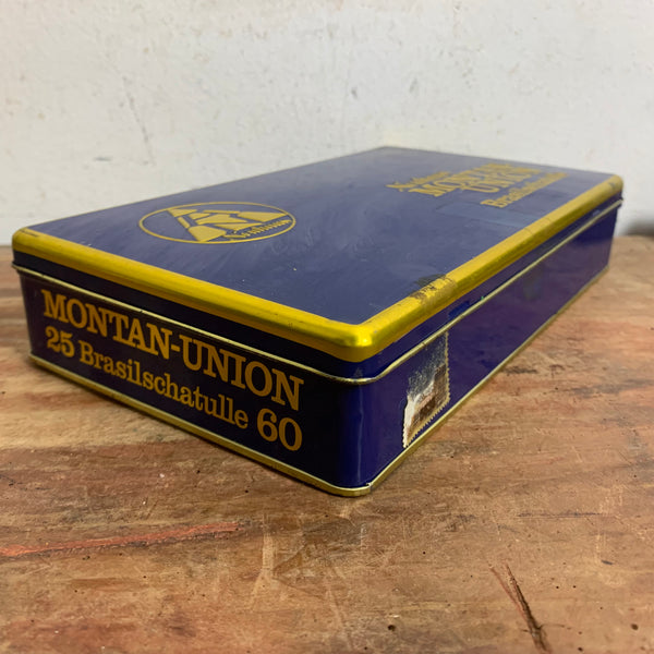 Vintage Blechdose Neuhaus Montan Union Brasilschatulle