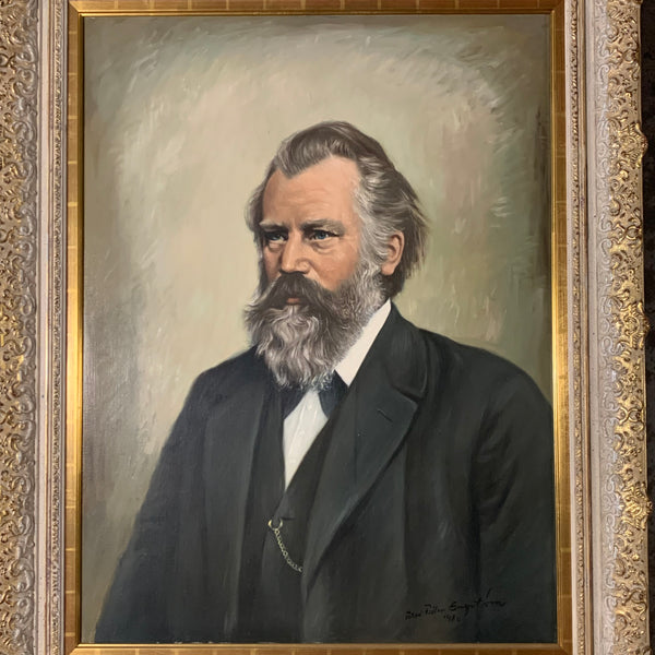 Ölgemälde Portrait Johannes Brahms von Peter Peiler Engström