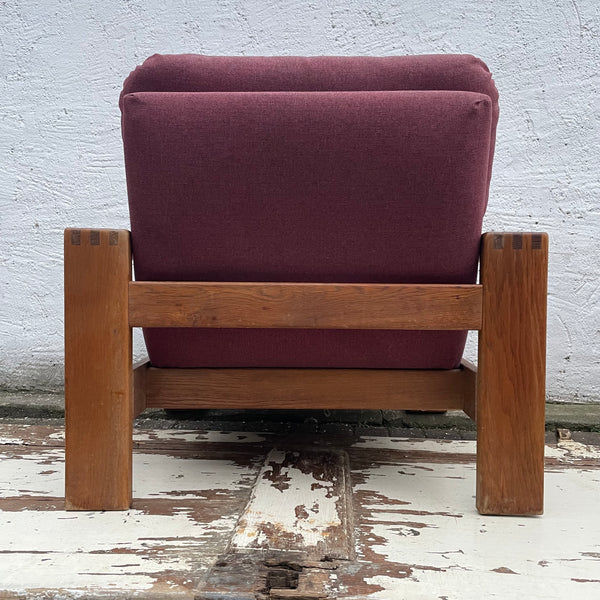 Vintage brutalistischer skandinavischer Design Sessel