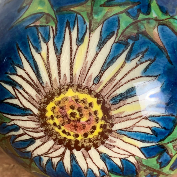 Vintage Keramik Vase Henkelkrug mit Distel Motiv von Hindelanger