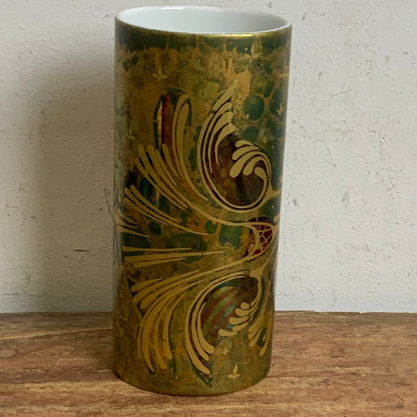Seltene Goldfarbene Vase Rosenthal Studio Linie von Björn Wiinblad