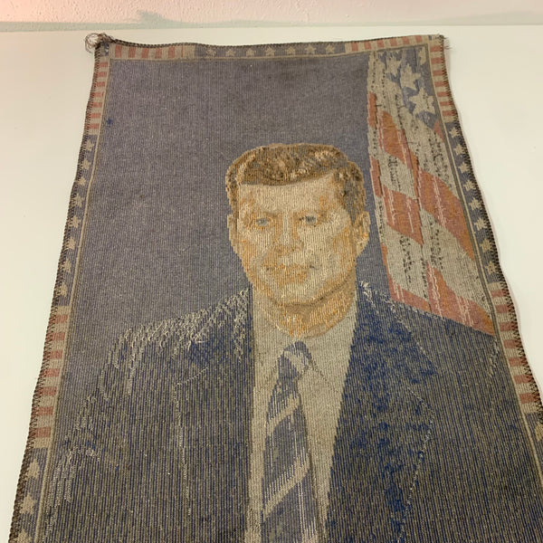Vintage Wandteppich John F. Kennedy