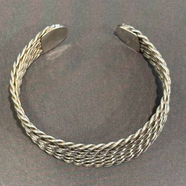 Vintage Rope Silber Armreif