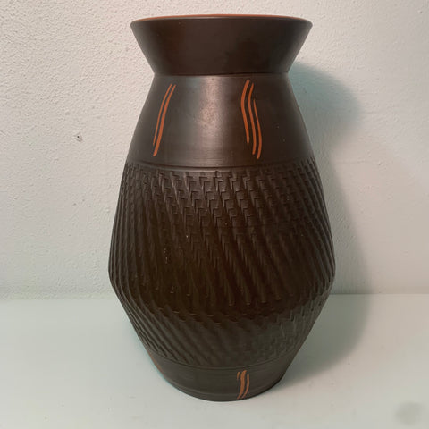 Vintage Mid Century Keramik Vase 19/35 Josef Alfred Krupp für Akru Klinker Keramik