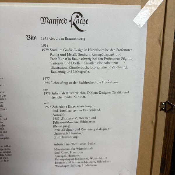 Originale Künstlergrafik Der Schrei von Manfred Kache