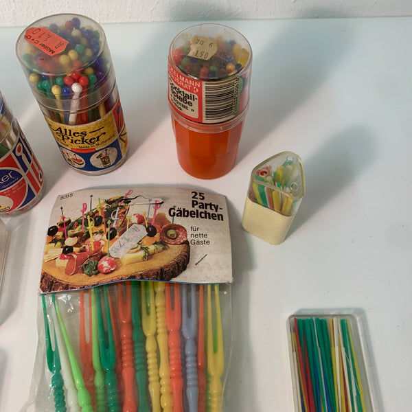 Vintage Konvolut Party Picks Ring Party Picker