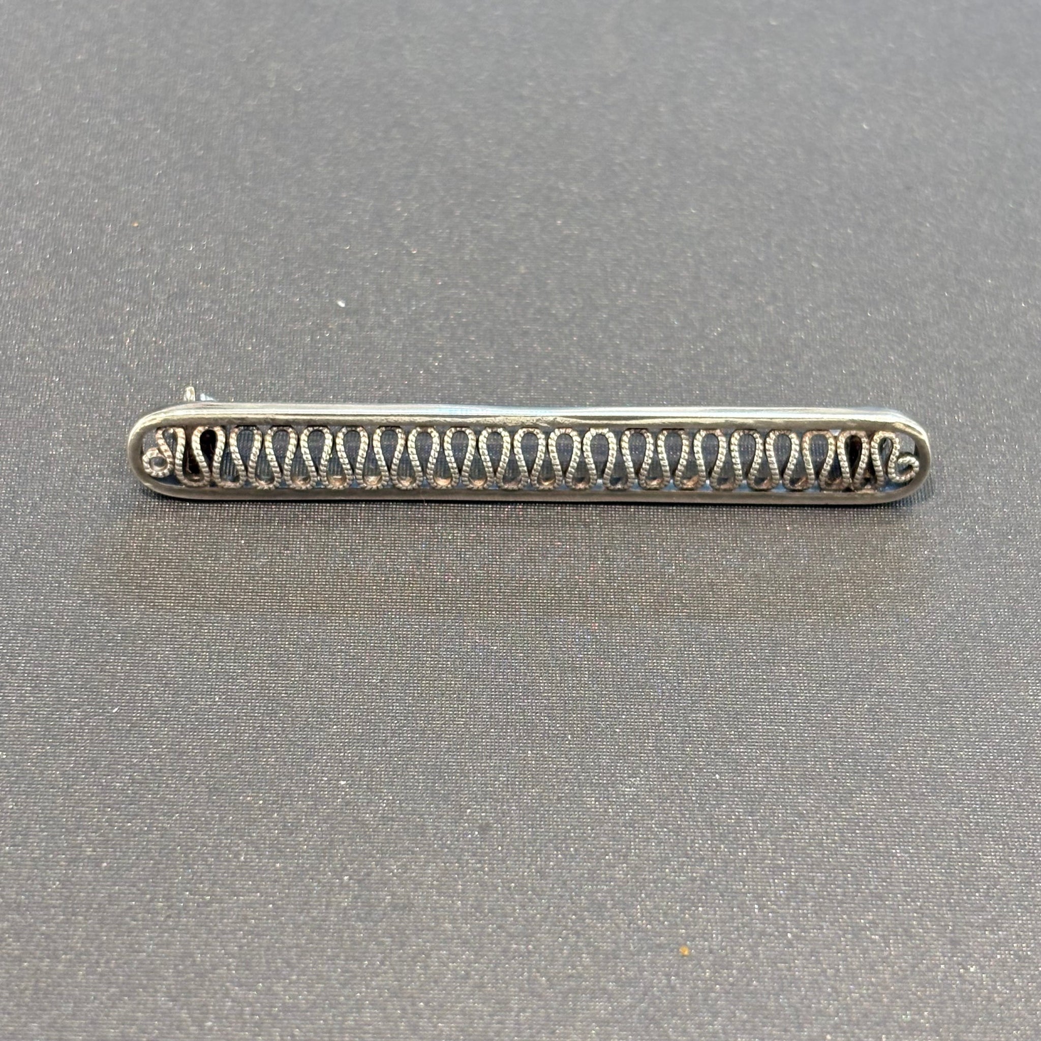 Art Deco Silber Stab Brosche