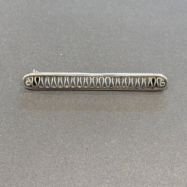 Art Deco Silber Stab Brosche