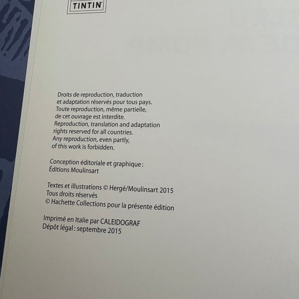 Modell Figur und Buch Tim und Struppi Das blaue Flugzeug von Jo, Suus und Jokko mit Pilot aus Das Testament von Herr Pumpe