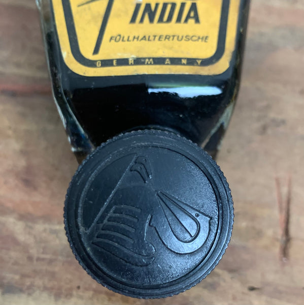Vintage Knickflasche Tintenfass 72S von Wilhelm Wagenfeld für Pelikan Gunther Wagner