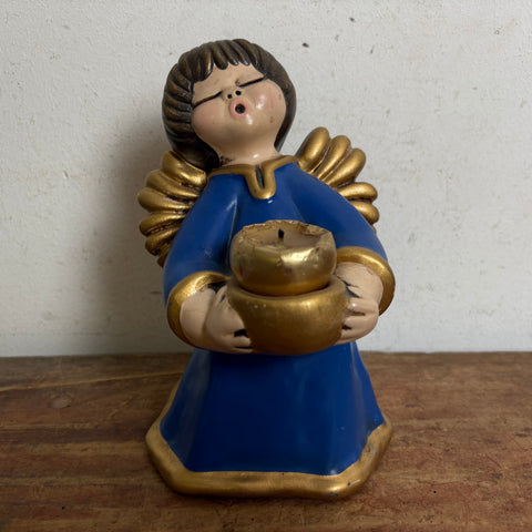 Original Bozener Keramik Engel blau von Thun