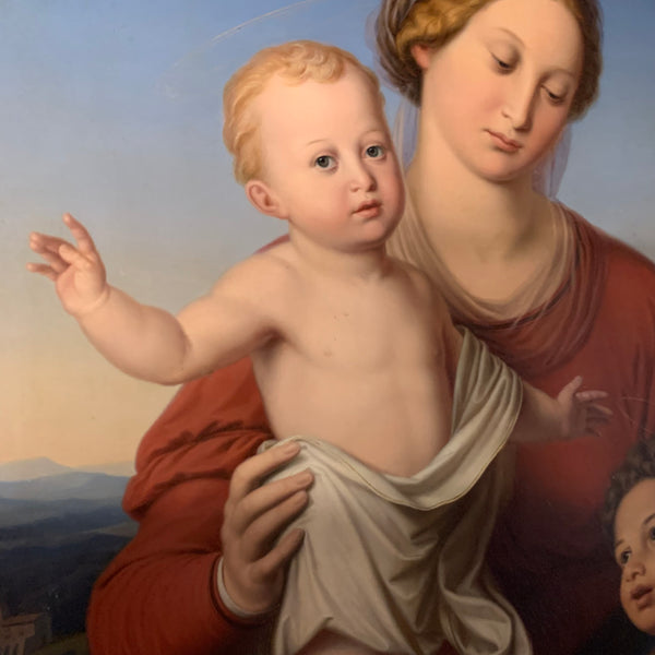 Ölgemälde Madonna mit Jesusknaben und Johannes dem Täufer von Johann Carl Koch