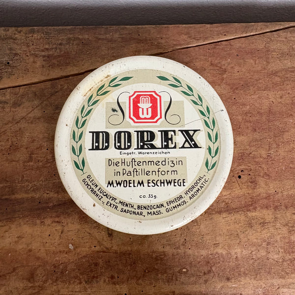 Vintage Blechdose Dorex die Hustenmedizin