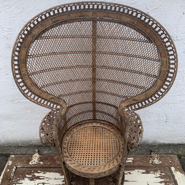 Vintage Rattan Peacock Chair Emanuelle
