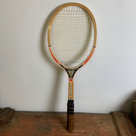 Vintage Holz Tennisschläger von Dunlop
