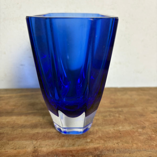 Vintage Glas Vase von Gunnar Ander für Lindshammar Glasbruk