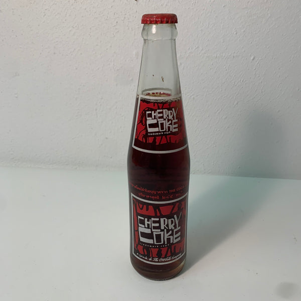 Vintage Cherry Coke Coca Cola Glasflasche aus Thailand