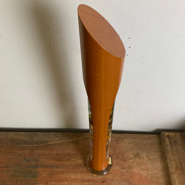 Galileo Thermometer mit Design Holzverkleidung
