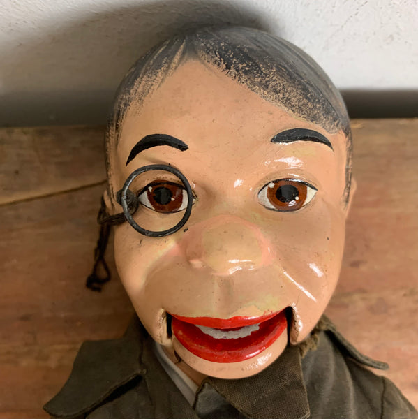 Vintage String Mouth Slappy Doll Charlie McCarthy Ventriloquist Doll