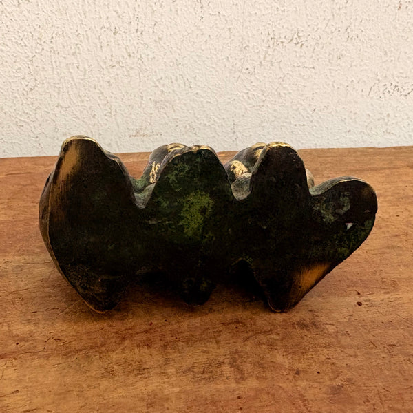 Vintage Bronze Skulptur Figur Die drei weisen Affen