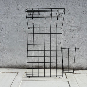 Vintage Draht Gitter Garderobe von Karl Fichtel für Drahtwerke Erlau schwarz