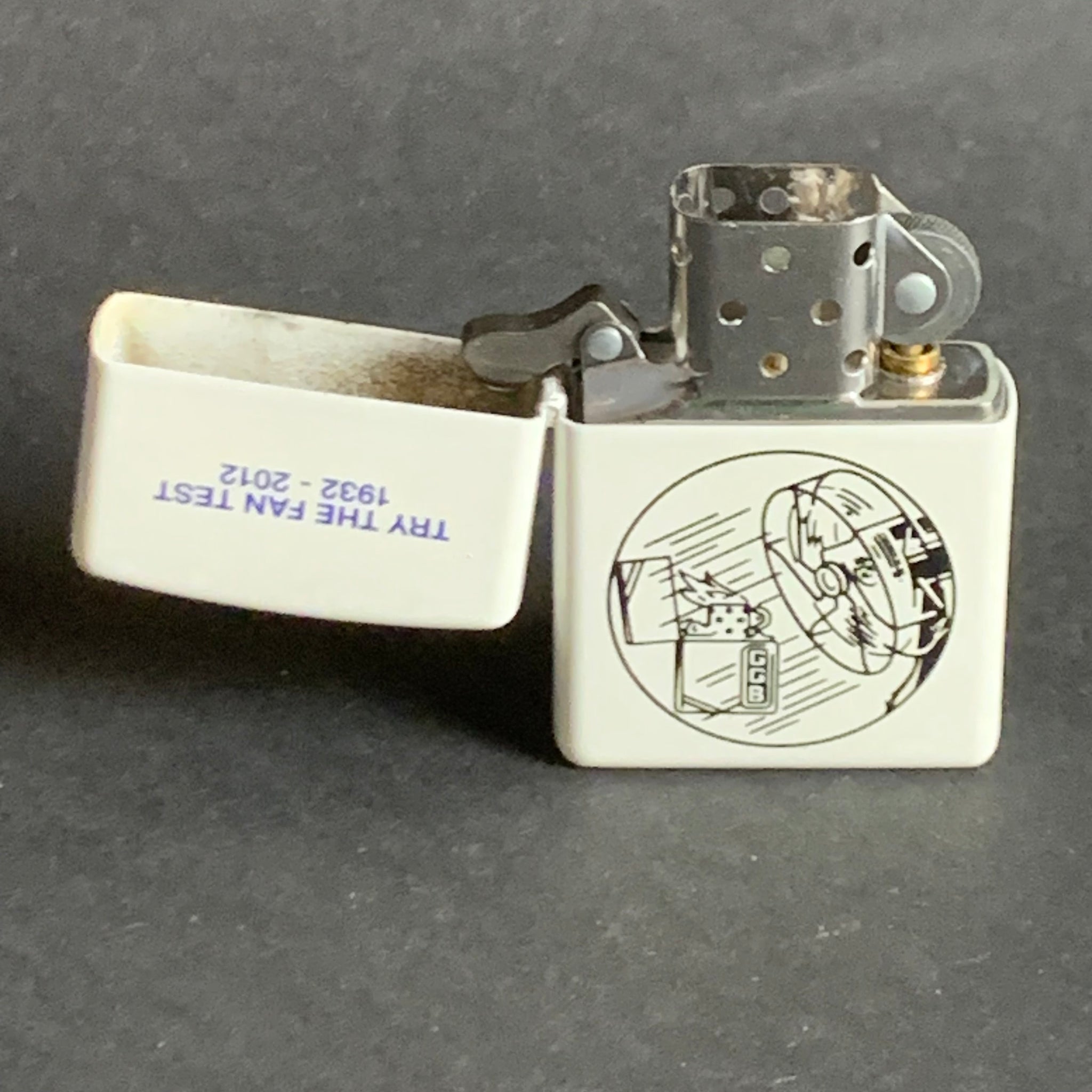 Zippo Feuerzeug Try The Fan Test – Trödelfuchs Vintage Shop