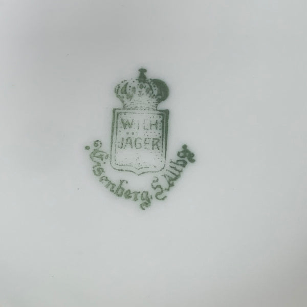 Antike Jugendstil Porzellan Vase Motiv Auerhahn von Wilhelm Jäger