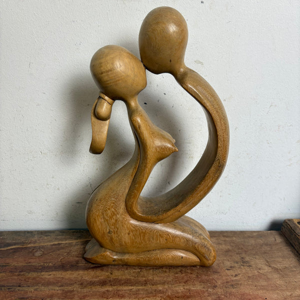 Holz Skulptur Liebespaar